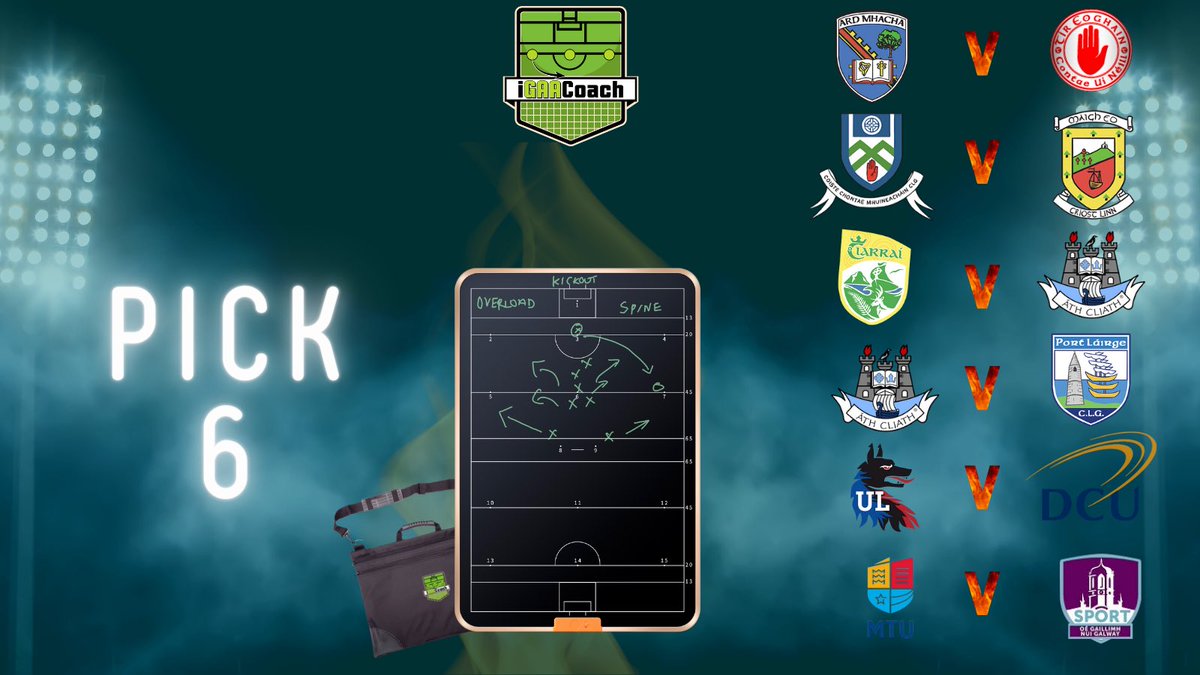 🔥🔥GAA PICK 6 &amp; WIN🔥🔥

⭐️WIN OUR €175 TACTICS BOARD BUNDLE ⭐️

🔑HOW TO ENTER

✅ Follow @iGAACoach 
✅ Retweet this post 
✅ Comment with your 6 picks here
✅ Enter by 6pm on 5/2/22

💥More than 1 winner ➡️ Extra Time Draw