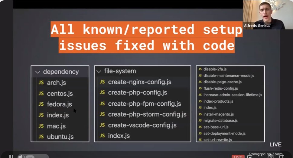 theMageComp's tweet image. 📋 An educative session by @GenkinAlfred 
Building self-correcting Magento local setup
#MM22IN #MeetMagentoIndia #Magento @MeetMagentoIN @Magento
