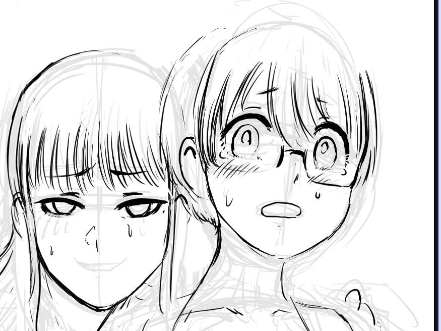 クリッとした顔と目つき悪い顔の作画の共存が難しい 
