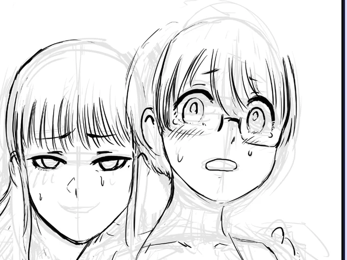 クリッとした顔と目つき悪い顔の作画の共存が難しい 