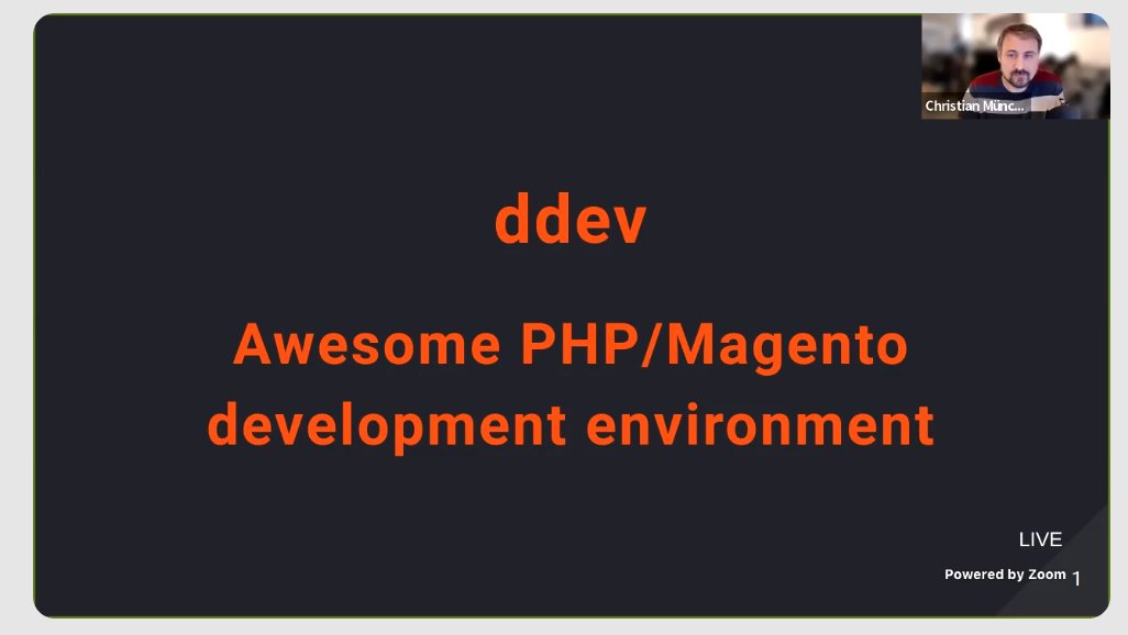 theMageComp's tweet image. 👉 Just started
ddev - Awesome PHP / Magento development environment by @cmuench
Join the live streaming!

#MM22IN #MeetMagentoIndia #Magento @MeetMagentoIN @Magento