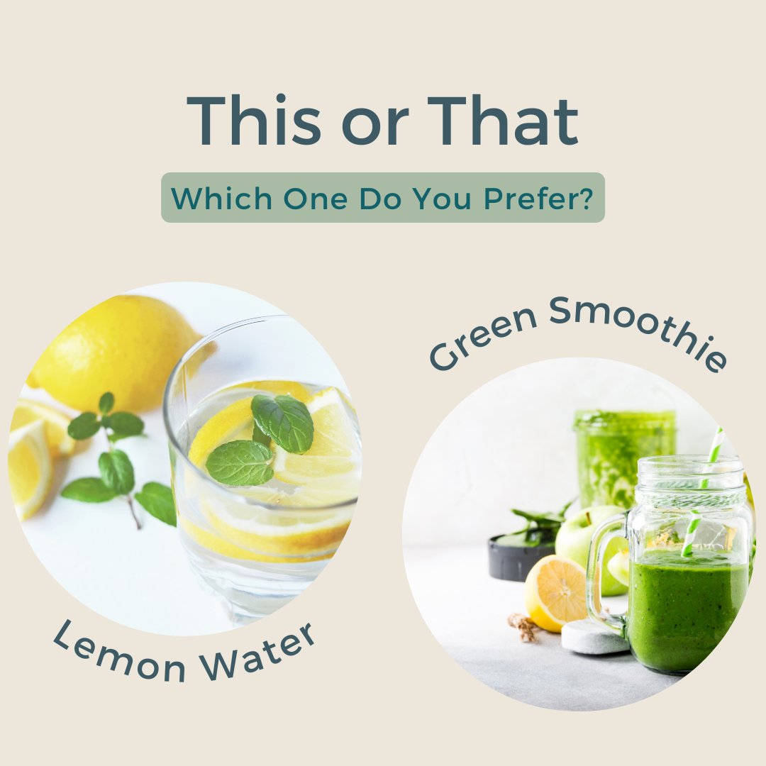 A little bit of this or that! 

What do you prefer? #Lemonwater or a #greensmoothie?

Let us know in the comments below what you prefer!