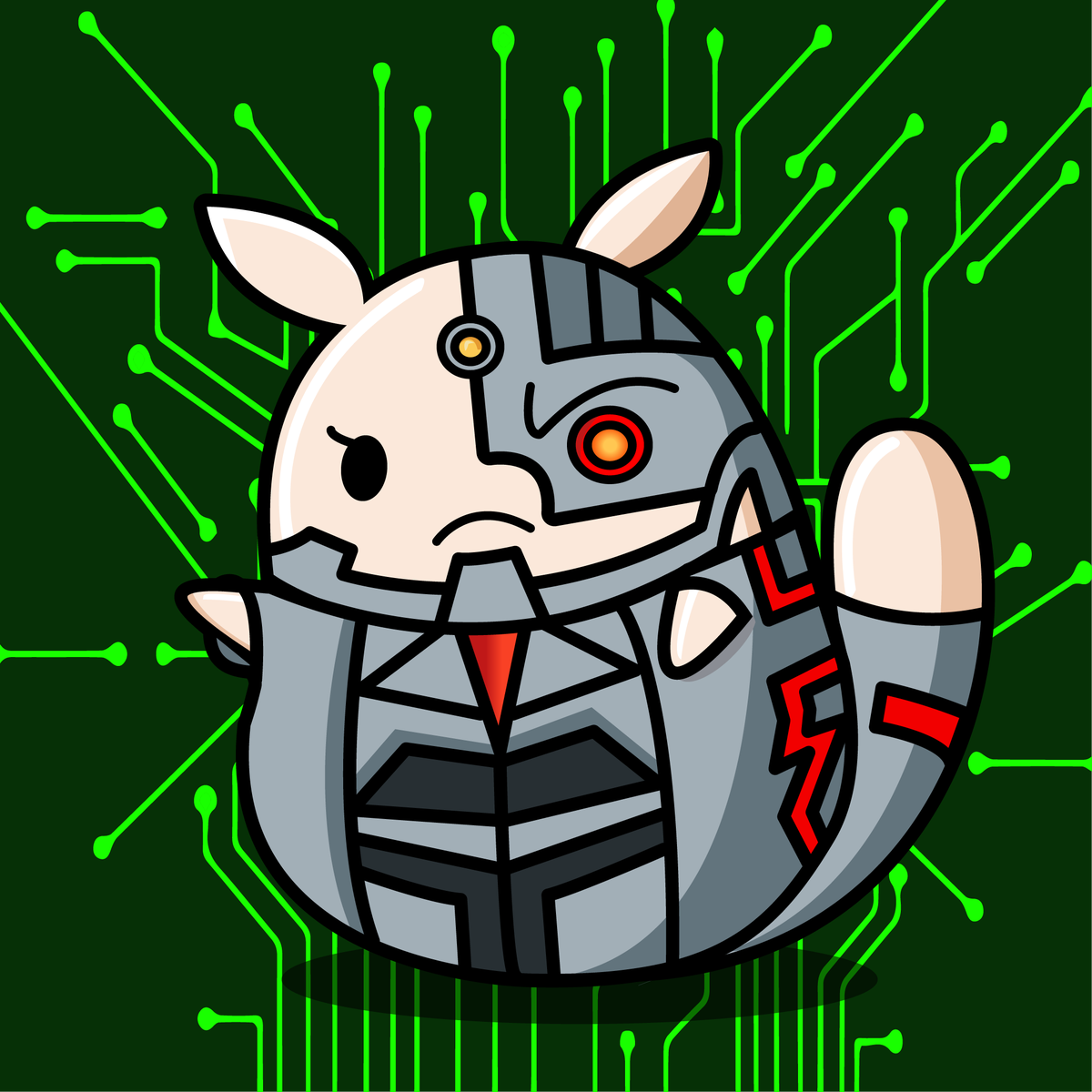 PuffME_Puff's tweet photo. Hello, I am Puff-borg! I used to be a normal Puff, however due to an unforeseen circumstances, I have transformed into the world’s first full cyborg Puff. 

The cyborg era has started! Will you be getting a @neuralink?

#NFT #NFTs #PuffME #nftcollector #NFTGame https://t.co/fnoB9VqQfr