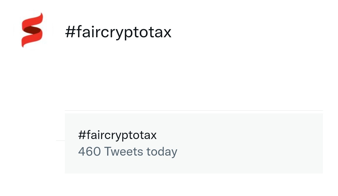 #faircryptotax hashtag is ready for trend.