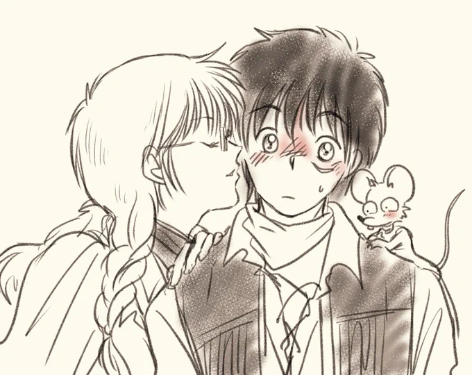 最終話の後半は若い二人の💕でしたが、歳の差というのがまだ壁になっていて少しぎこちなさがあって・・🤠👧💦
👧ももう少し素直で可愛らしい?性格に描けば良かったかな🙄
ちなみに8歳くらいの歳の差設定😏
🐭の表情にもご注目w

RED GUNS 第10話 #マンガボックスインディーズ https://t.co/TcKfv4RPU0 