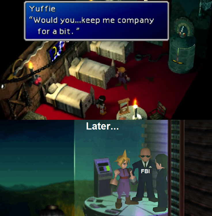 johnnybeard42's tweet photo. More FF7 tonight! More endgame, we're likely to be going to the Battle Square again and take on the superbosses, come say hi, we start at 9pm GMT!
https://t.co/goO0JstzHy
#FF7 #FF7Memes #FinalFantasyMemes #Yuffie https://t.co/7j5Mq0px9O