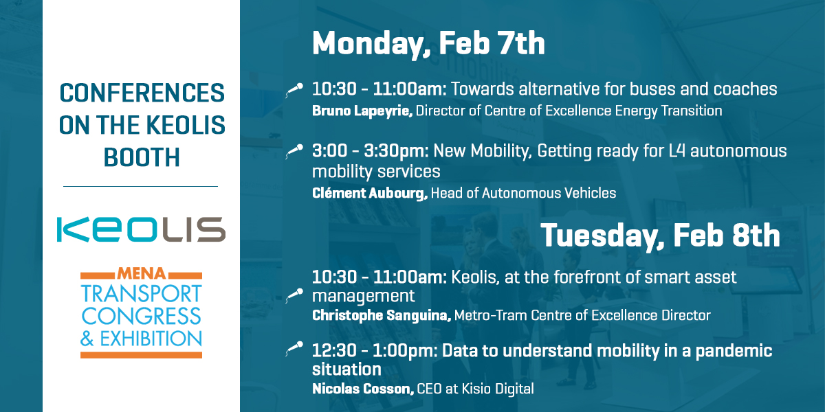 groupekeolis's tweet photo. 📅 [#SaveTheDate] When setting up in the exhibition hall at #MTCE2022 Dubai  🇦🇪 - make sure to make your way to the #Keolis booth #5C20 and meet our #mobility experts! Join us to build the future of #mobility! Information &amp; registration ⤵️ @UITPMENA
https://t.co/B0X2zweO73 https://t.co/hXB1vSSkrZ