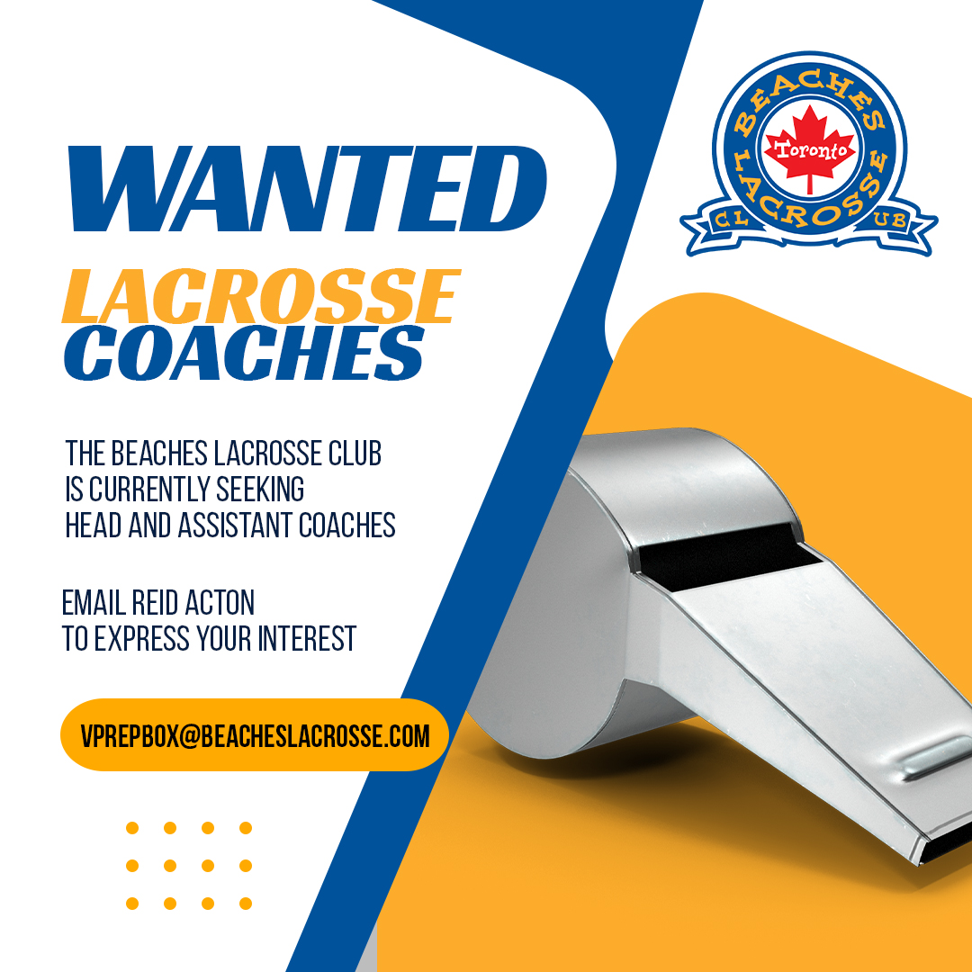 Now is your opportunity to support and teach young athletes as they learn and develop in the game of lacrosse! The Beaches Lacrosse Club is currently seeking head and assistant coaches for its box lacrosse programs. Contact 
<a href="/TheJet1989/">Reid Acton</a>
  #beaches #lacrosse #boxlacrosse