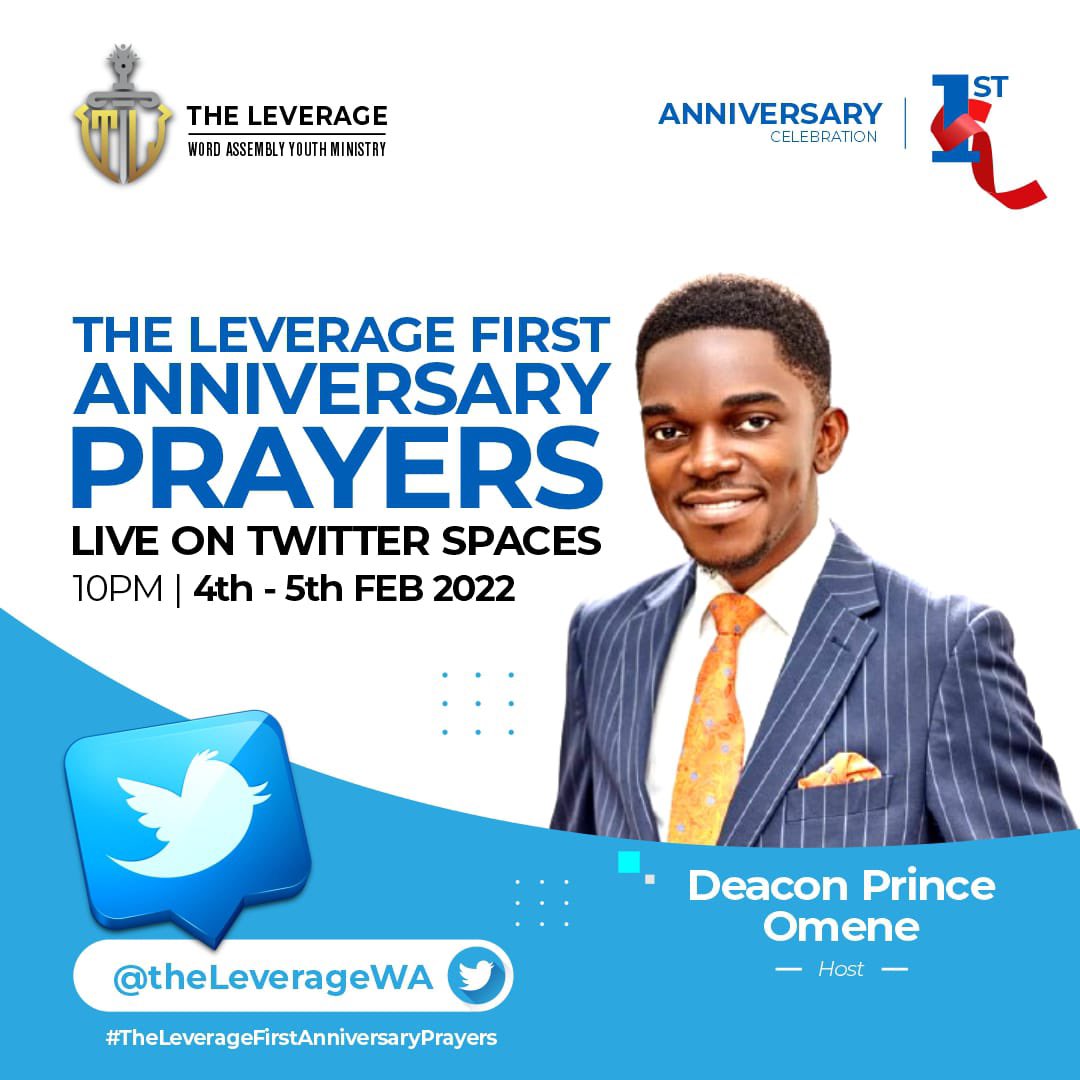 TheLeverageWA's tweet photo. Host: Deacon Prince

Appreciation is an Application for more.

See you tonight.

#TheLeverageisOne
#TheLeverageFirstAnniversary
#TheLeverage https://t.co/IBz5PpUvG9