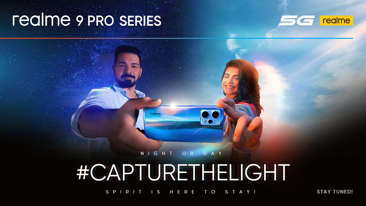 Embark on an adventure full of sunshine, smiles, grit &amp; challenges with <a href="/ShenazTreasury/">Shenaz Treasury</a> &amp; <a href="/ashukla09/">Abhinav Shukla</a>.
Get ready to experience the #CaptureTheLight spirit and vibe!

Something exciting coming up soon. #StayTuned!
#realme9Pro+ #realme9ProSeries