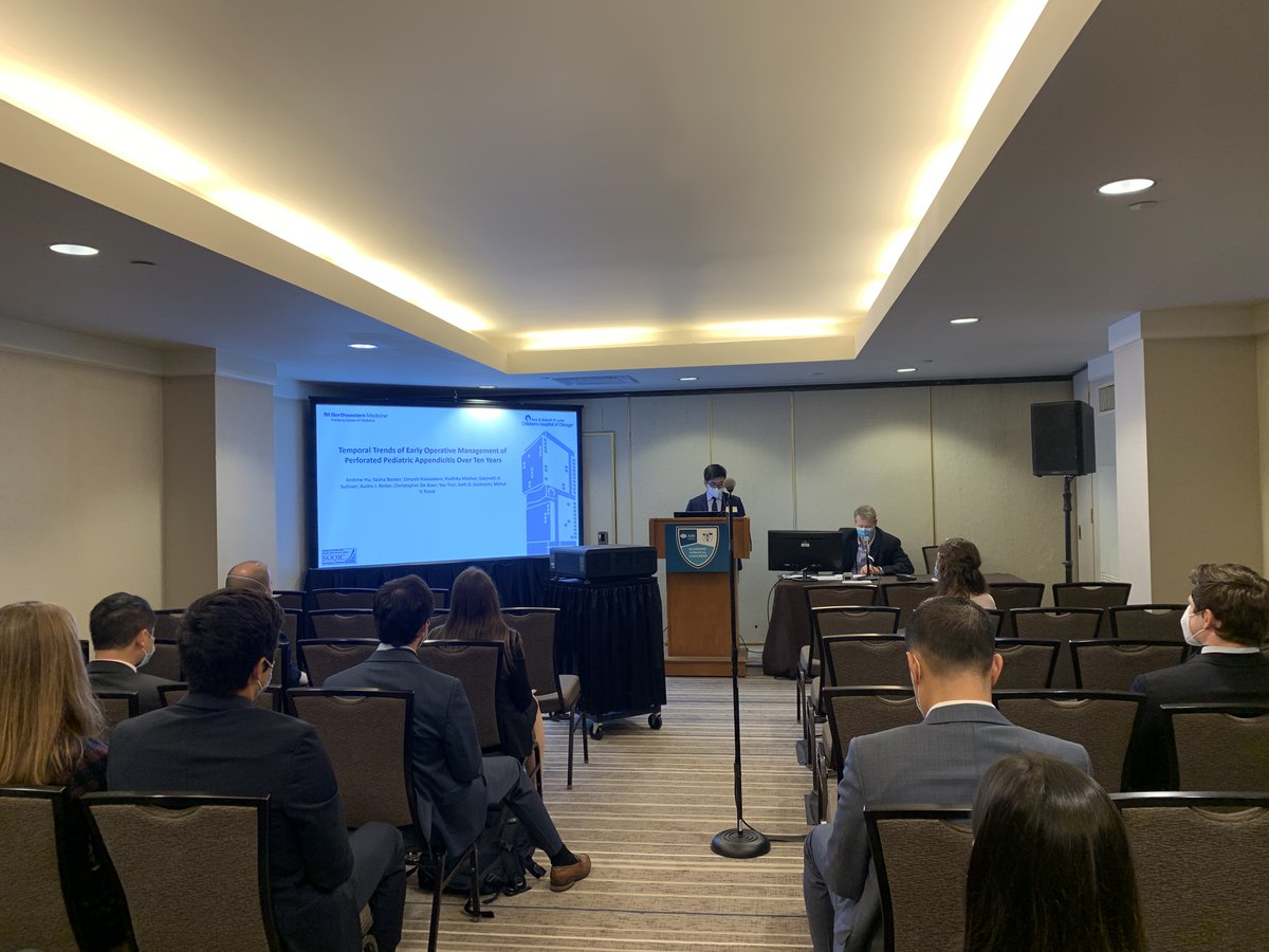 Andrew Hu presenting at #ASC2022: "Temporal Trends of Early Operative Management of Perforated Pediatric Appendicitis Over Ten Years" <a href="/AndrewHuMBChB/">Andrew Hu</a>