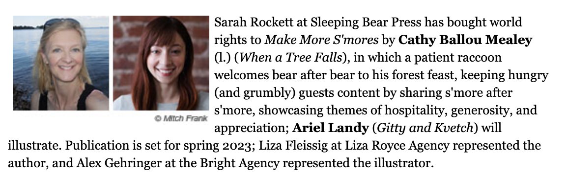 BrightAgencyUS's tweet photo. Congrats to #BrightArtist @ariellandyart on MAKE MORE S'MORES being slated for spring of 2023🥳💫 | @SleepingBearBks https://t.co/rq0sVdJle1