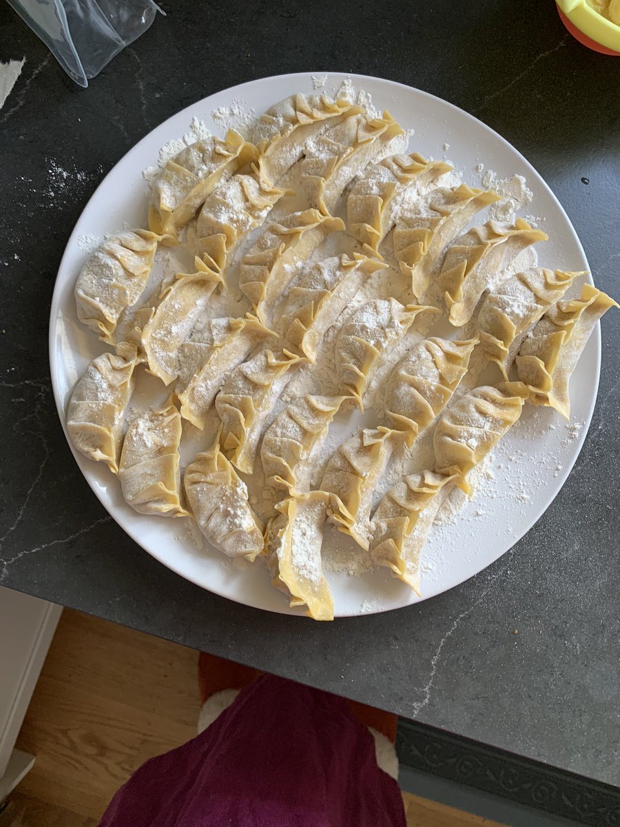 chchcher's tweet photo. Proud to have made my own dumplings for the first time. (dumpling skins were purchased, I’m not crazy) https://t.co/5XbYu1e1Q2