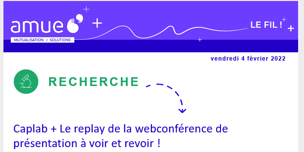 BertrandMocquet's tweet photo. Première présentation de l’outil #caplab @Amue_Com et de ses fonctionnalités, retours d’expériences mais aussi session de questions réponses. #Replay https://t.co/wX3kqA1WjF #Gestion #recherche
Bravo aux équipes impliquées @UCAuvergne @Amue_Com @CNRS https://t.co/CNPH8aZrv2