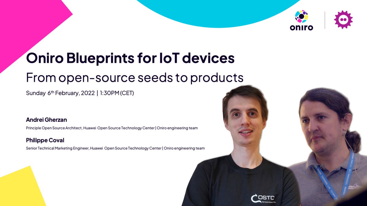 One of the challenges of #Oniro is to defragment existing #IoT ecosystems. Do you want to know more on the how #Oniro project leverages other opensource projects?  Andrei and Philippe will showcase some demos in the talk. Don't miss the talk: hubs.la/Q013lpxy0