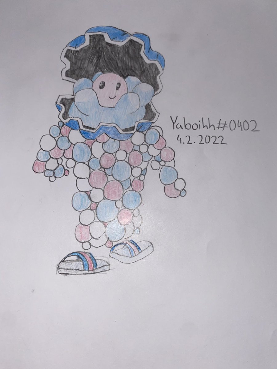 yaboiihh's tweet photo. @Imaginary_Ones I took inspiration from The Great Barrier Reef and its beautiful sealife to create this Imaginary One with a clam head. I drew the face on the pearl in the middle. For footwear i gave it some beach slippers to fit the sea theme💙💕🌊🐚 https://t.co/V3rexq1QR4