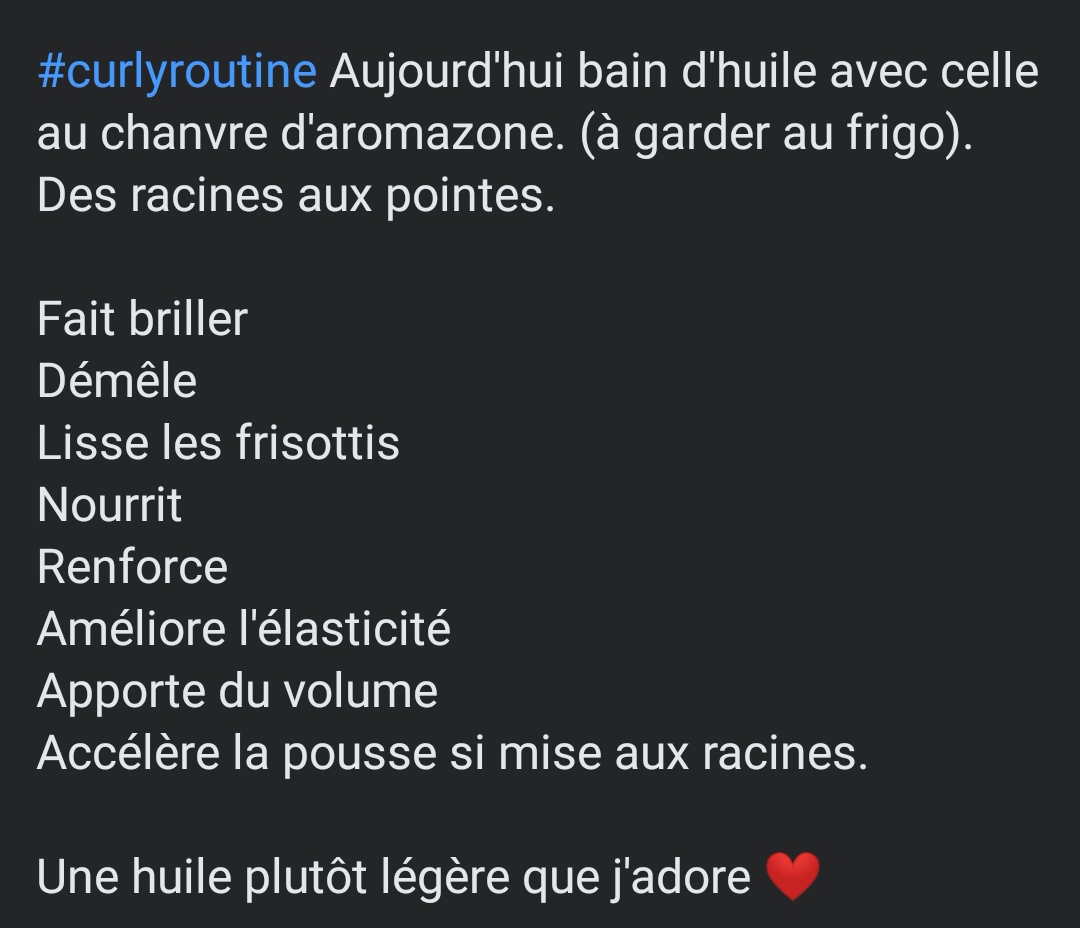 PtiteBouclettes's tweet image. #curlyroutine &quot;Huile végétale de Chanvre BIO : propriétés et utilisations - Aroma-Zone&quot; aroma-zone.com/info/fiche-tec…