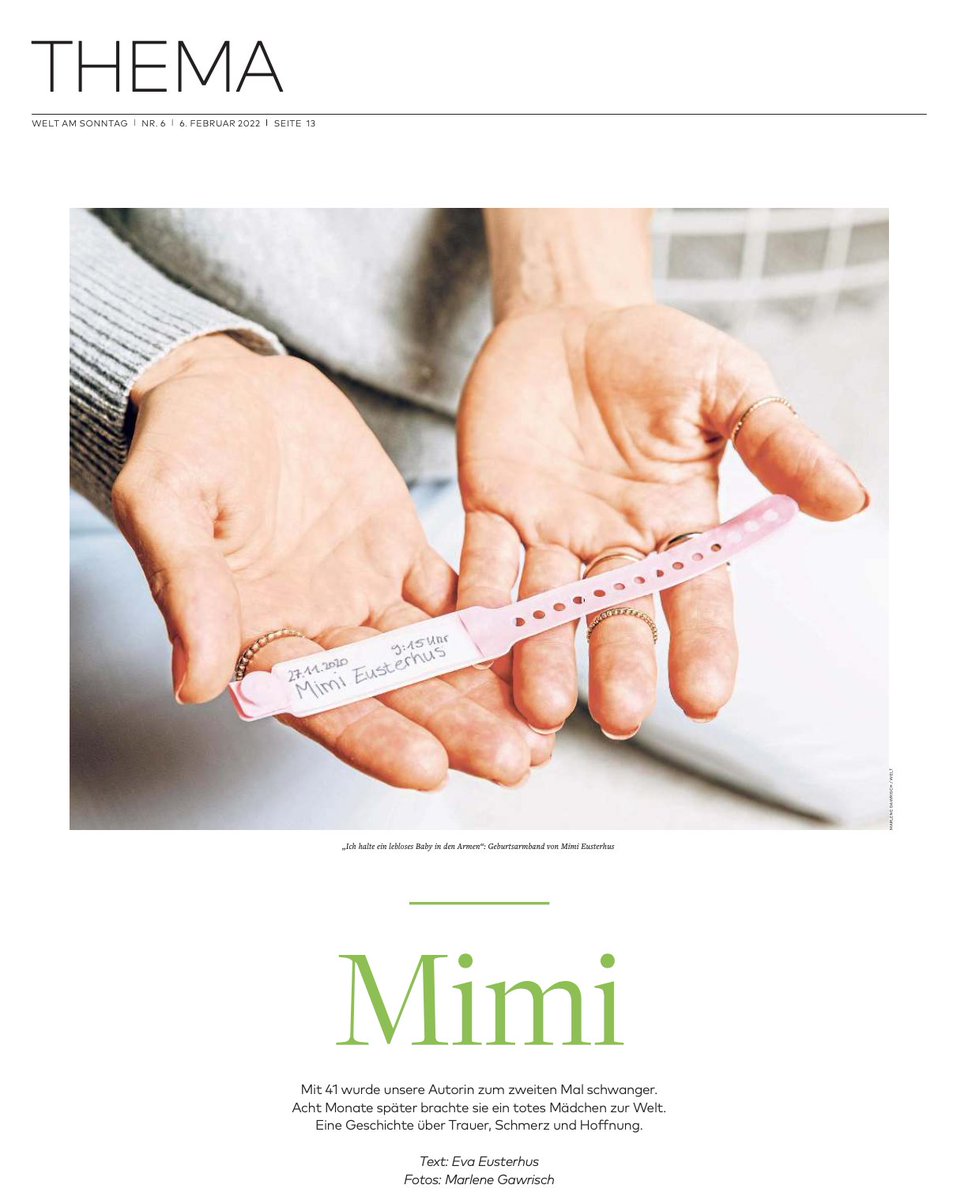 Kann man sein Baby verlieren und darüber einen Text schreiben, der nicht nur klug und berührend ist, sondern auch Hoffnung in sich trägt? Meine Kollegin Eva Eusterhus kann. Unser Titelthema in der 
<a href="/WELTAMSONNTAG/">WELT AM SONNTAG</a>. Jetzt auf dem Weg in die Druckerei, demnächst online via <a href="/welt/">WELT</a>