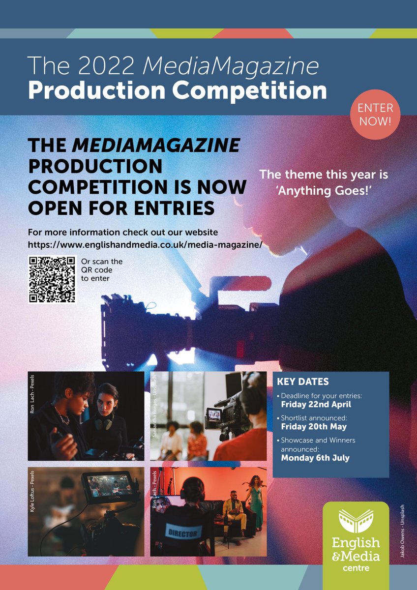 And it's been a busy week because we are simultaneously launching our production competition! Anything Goes this year - so get creating and hopefully we'll see loads of schools represented at the IRL showcase at the BFI on 6th July!