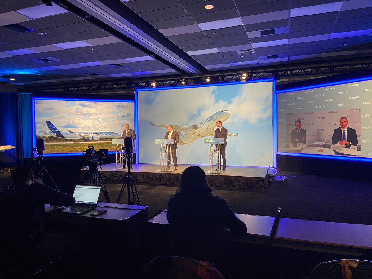 Le gouvernement de <a href="/francoislegault/">François Legault</a> injecte 300 millions $ US dans la société en commandite Airbus Canada pour soutenir la production des avions A220. #rcinfo