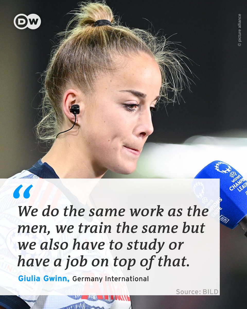 dw_sports's tweet photo. Bayern Munich player Giulia Gwinn on equal pay and the financial gap between men and women in football 📢 https://t.co/bdMeSCRvab