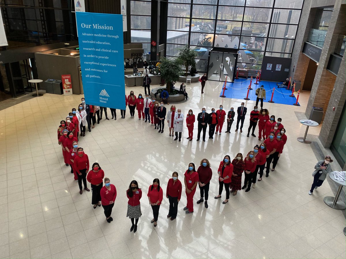 ⁦<a href="/AHANewYorkCity/">AHA in New York City</a>⁩ ⁦<a href="/MountSinaiHeart/">Mount Sinai Fuster Heart Hospital</a>⁩ ⁦<a href="/MountSinaiNYC/">Mount Sinai Health System</a>⁩ #MSHeart has Gone Red!!! #GoRed #Reclaimyourthythm #heartofthematter