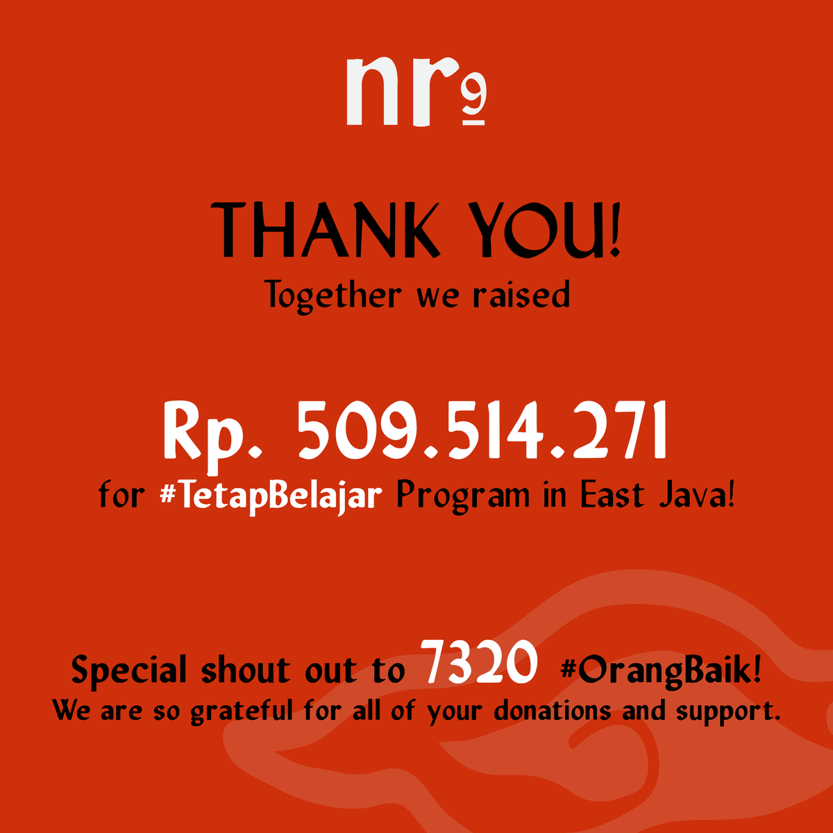 NusantaRun's tweet photo. Yes, we did it! A huge thank you to #OrangBaik! ❤

"Life is all about sharing. If we are good at something, pass it on!" - Mary Berry

Sampai bertemu di Rayakan Kebaikan! 

#NusantaRun 
#NRVirtualChallenge2021 
#TetapBelajar https://t.co/38A9H7RNPj