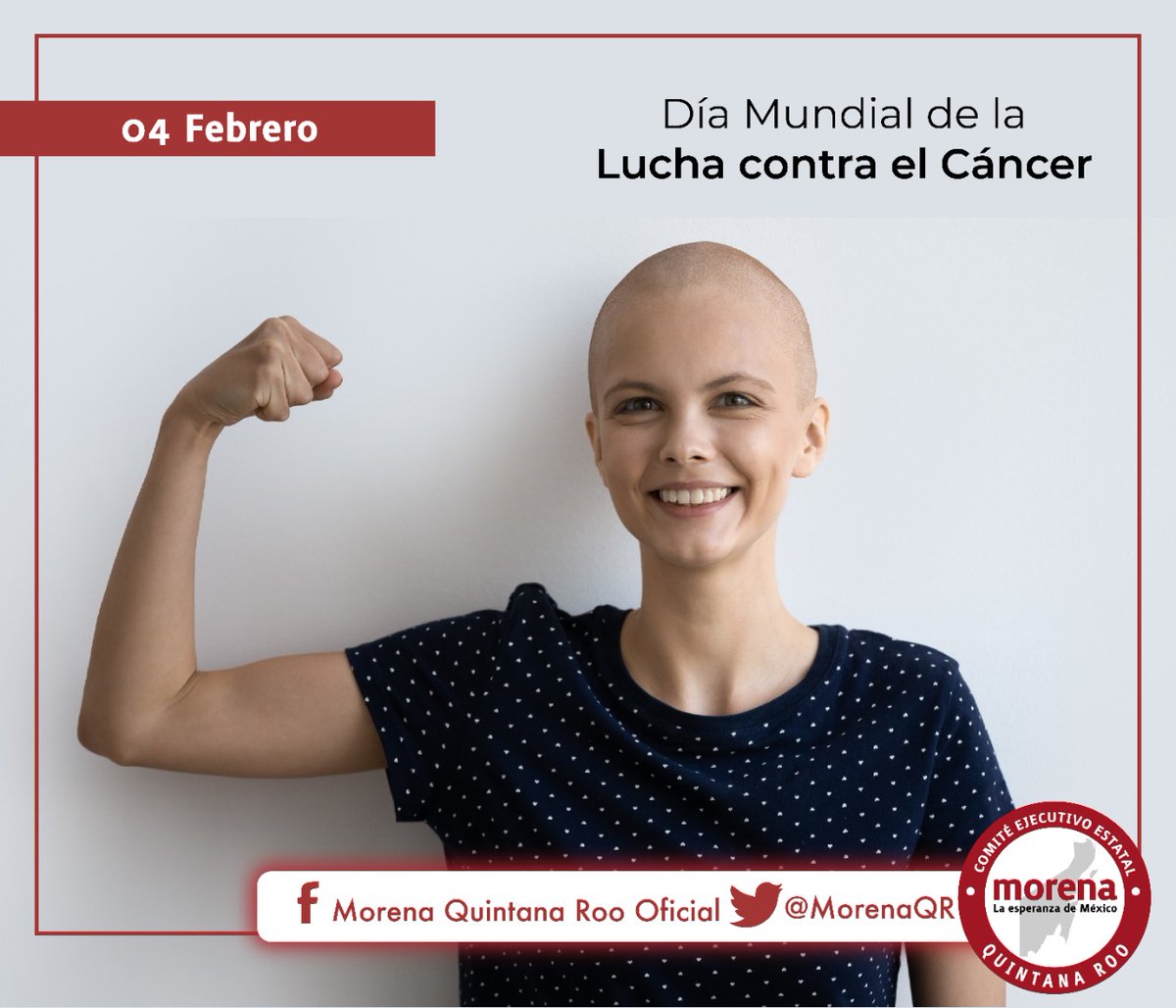 En #Morena nos solidarizamos con aquellas personas y sus familias que luchan contra esta enfermedad. ¡Mucha Fuerza! Y nos unimos al llamado mundial para prevenir los factores de riesgo. Cuidémonos!
