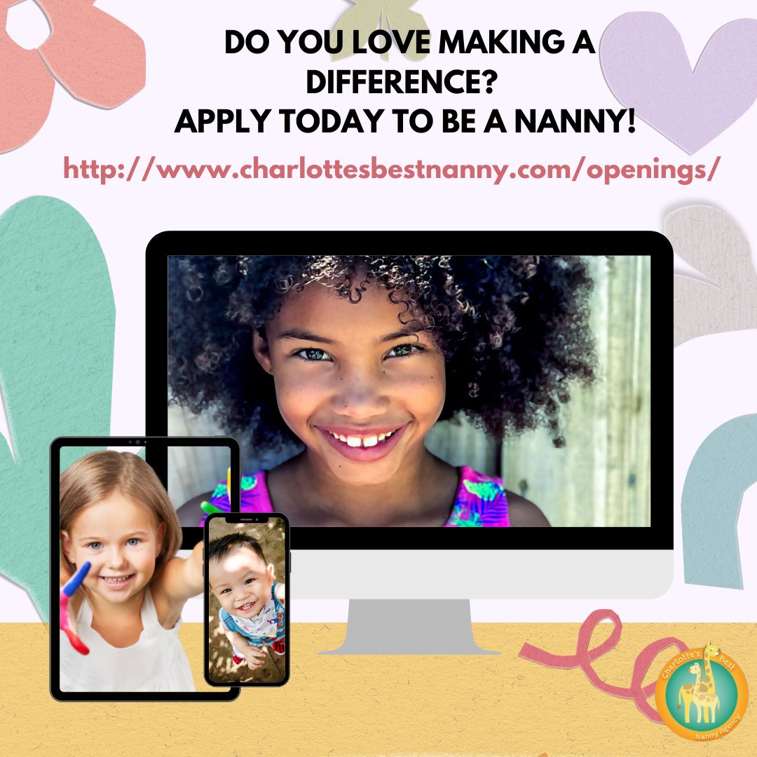 Cltbestnanny's tweet image. Working in someone else's home and caring for their children and household is one of the most rewarding jobs out there! We make a difference every day and you can too! Apply today to join a family that will become family!❤️

#ncnannies #tinyhumans #caregiver #cltbestnanny #love