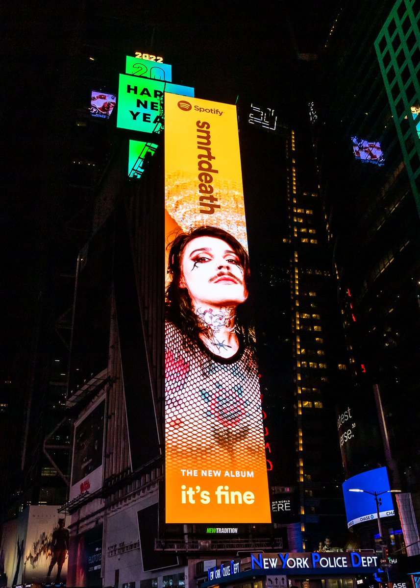 smrtdeath's tweet photo. IM IN TIMES SQUARE BABY THANK YOU @Spotify @SpotifyCanada 

ITS FINE OUT NOW GO STREAM IT 

https://t.co/RaPrviu1qn https://t.co/djb2qquFLd