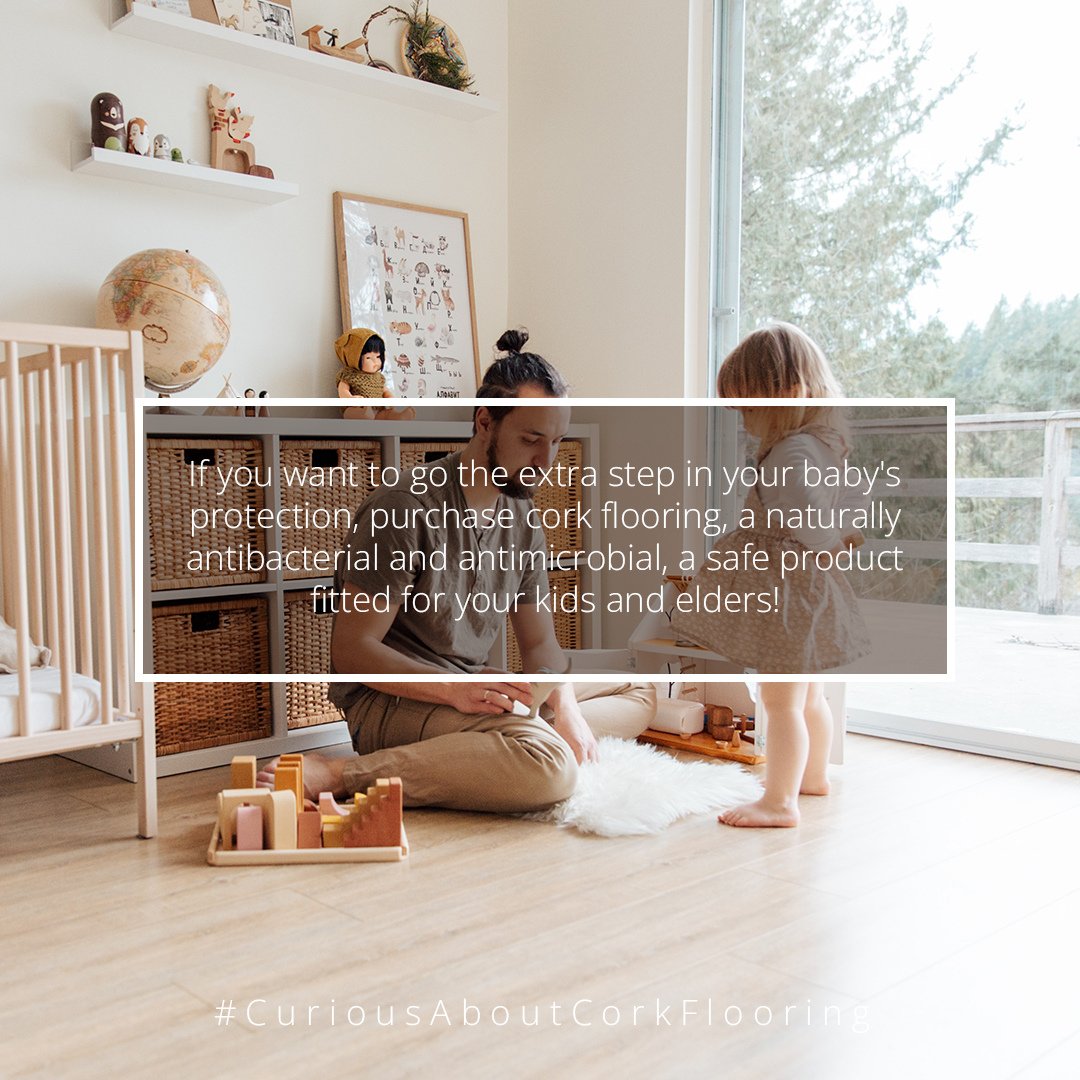 Granorte's tweet photo. πΆ If you want to go the extra step in your baby's protection, purchase cork flooring, a naturally antibacterial and antimicrobial, a safe product fitted for your kids and elders!
#granorte #cork #flooring #wall #corktile #sustainableproducts #madeinportugal #homedesign https://t.co/ORW1W4YC8c