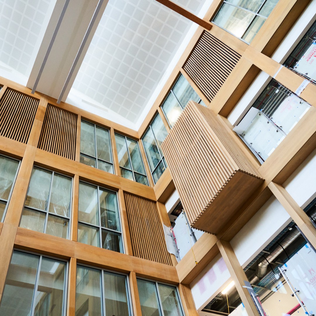 ucenmcr's tweet photo. It's all in the details 😍

We thought we'd end the week with some stunning detail shots of the interior of our new campus.

Thanks to our architects on this project @bondbryan and @SimpsonHaugh 

#Manchester #CityCampus #SneakPeak #MCR #Degree #Uni https://t.co/wrUWgbM7Gk