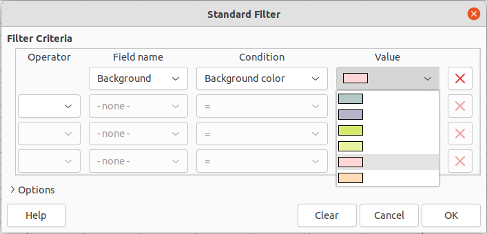 In LibreOffice 7.3, released a few days ago, filtering by colour is now available in the Standard Filter dialog. Thanks to Samuel Mehrbrodt <a href="/AllotropiaEN/">allotropia software - @allotropia@fosstodon.org</a> for implementing this feature! More here: wiki.documentfoundation.org/ReleaseNotes/7…