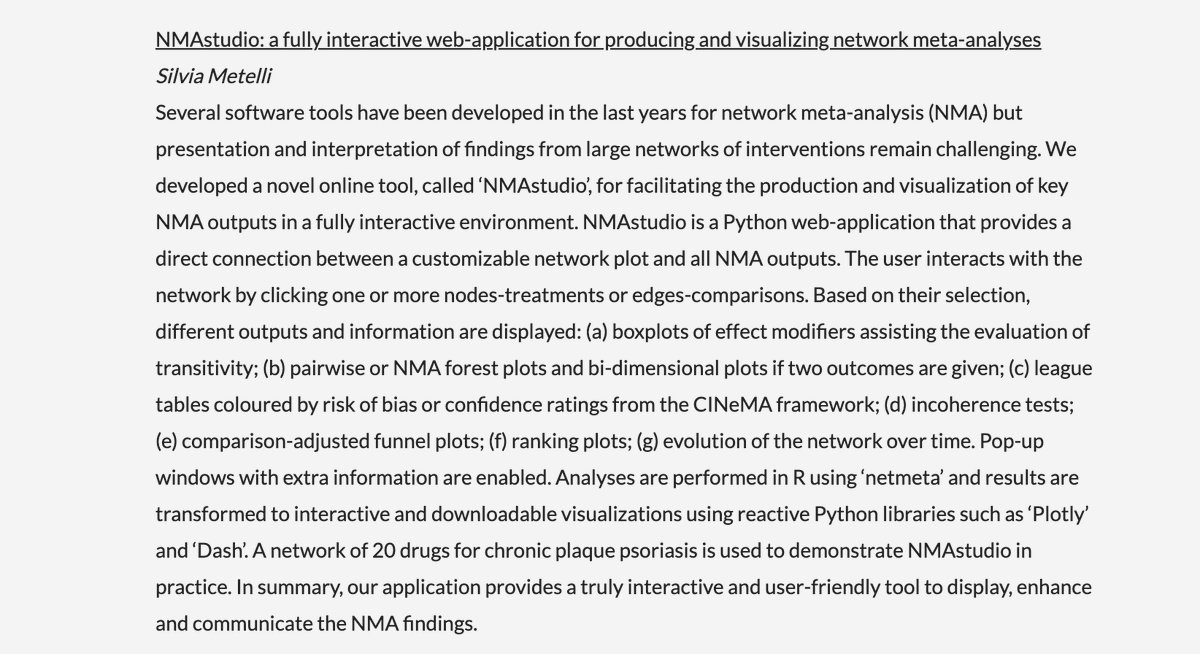 Evidence Synthesis Hackathon tweet media