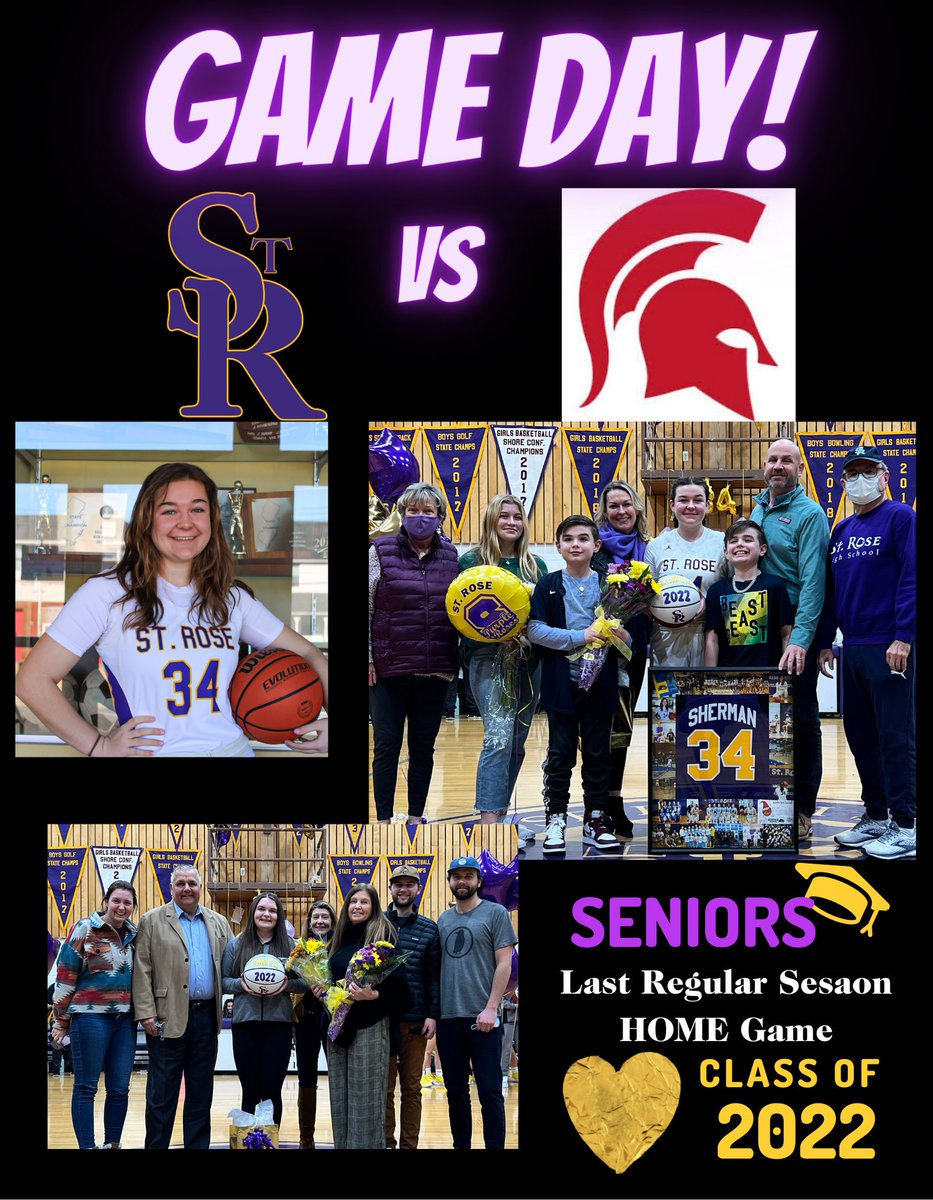 SRHSGIRLSBB's tweet photo. 𝙂𝘼𝙈𝙀 𝘿𝘼𝙔   
 📍St. Rose HS, Belmar, 
⏰JV 3:45pm  Varsity 5:30pm 
🏀St. Rose 🆚 Ocean Twp   
📅 Today‼️
📺 https://t.co/oYwJR0f0RL 
#LETSGORoses 
SENIORS LAST Home Game🏀🎊🎉@DarbySherman6 @bridgetsmithh2
@LenBardsley @StRoseAD @nlowe11 https://t.co/PsetbcGET7