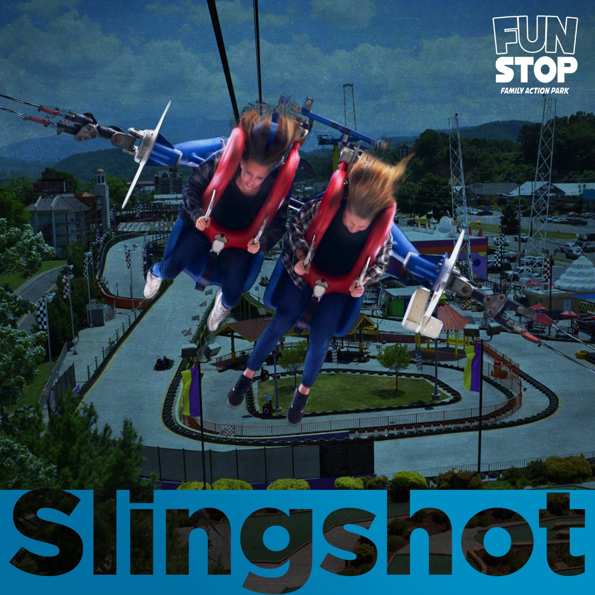 FunStopTN's tweet image. Looking for a serious thrill? Dare to ride the Slingshot at #FunStop!

Visit funstoptn.com
⠀
#family #action #park #gokarts #kidrides #skyscraper #slingshot #zipline #pigeonforge #vacation #smokymountains