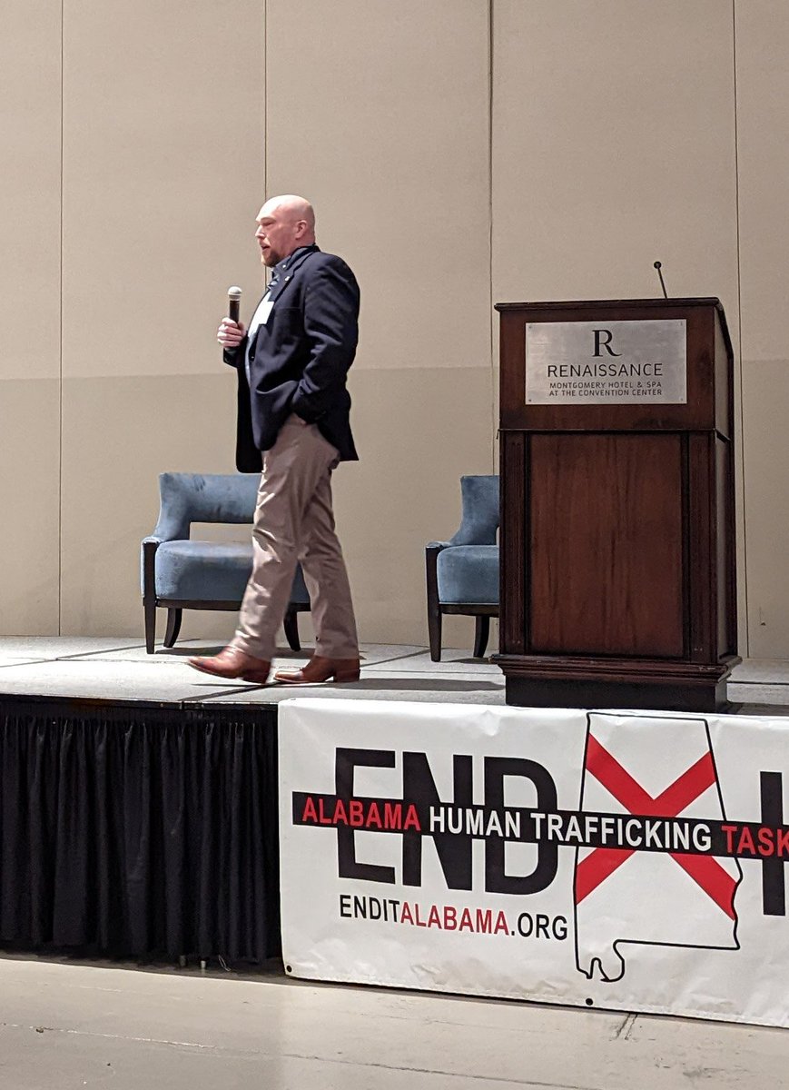 Resident Agent in Charge, DHS Doug Gilmer speaks on collaboration between law enforcement and victim service providers. Dr. Gilmer is a human trafficking superhero and we're so fortunate to have him fighting this war with us! #alabamahumantraffickingsummit #enditalabama