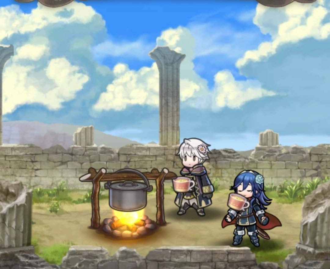 RobcinaCentral's tweet photo. They're currently taking a nice break from their adventures by the ruins. #Robcina #RobinXLucina https://t.co/HKTo602DWY