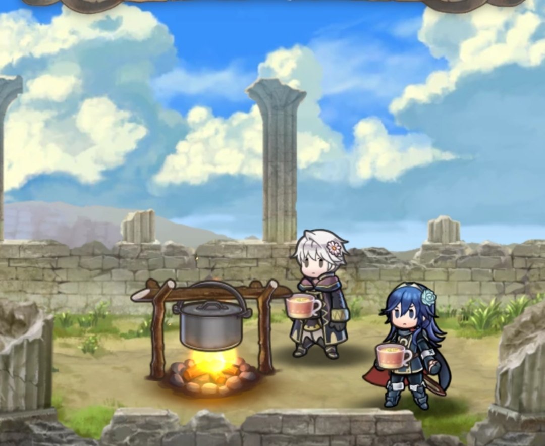 RobcinaCentral's tweet photo. They're currently taking a nice break from their adventures by the ruins. #Robcina #RobinXLucina https://t.co/HKTo602DWY