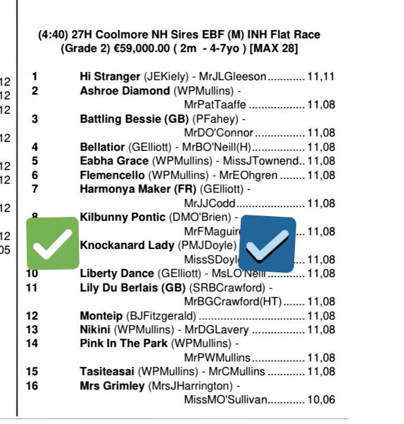 It's on baby, see you on Sunday <a href="/LeopardstownRC/">Leopardstown RC</a>! Gowan the lady!