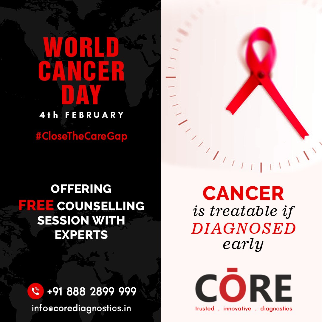 Harendr61618671's tweet image. One in three cancers are preventable. For any query talk with our experts free of cost.

Call CORE Diagnostics +91 888289999
Or Request a call back at
 corediagnostics.in/worldcancerday
#WorldCancerDay 
#Cancer #corediagnostics
