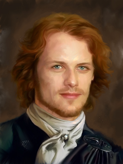 SimonWrightSays's tweet photo. Jamie portrait painting #SamHeughan #JAMIEFRASER https://t.co/wYirpBy0qc
