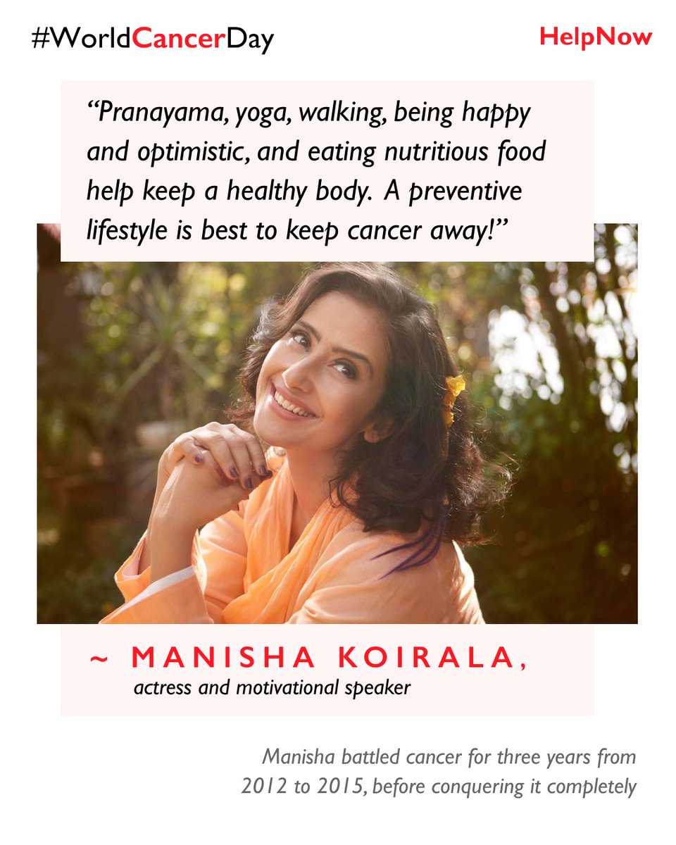 Let your faith be bigger than your fear.
Strength comes from within, the epitome for the same is <a href="/mkoirala/">Manisha Koirala</a> .She saw cancer eye to eye! Fearless and brave, she battled her demons and stands strong. 
To everyone who has battled or is battling cancer, we salute your spirit!