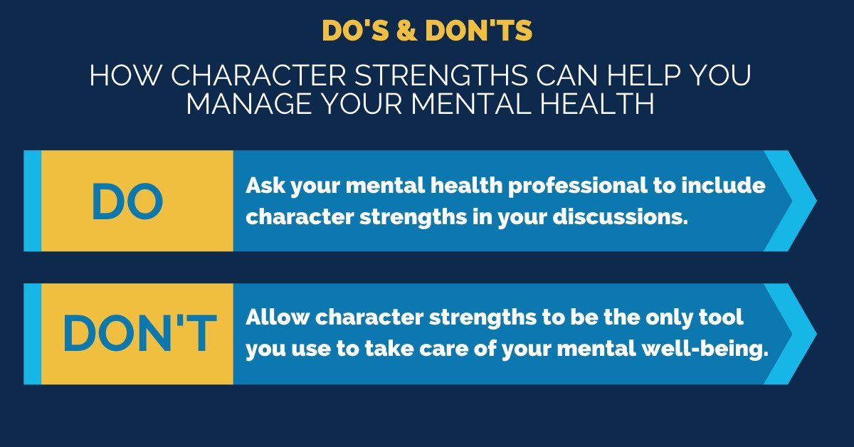 Trending Topic: Discover how your character strengths can help you tap into psychological well-being and optimally manage struggles. Click through to find a list of 10 ways your strengths can impact mental health. ow.ly/9Btj50HGwxH
