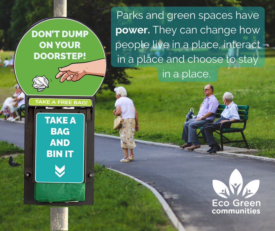 Green spaces are the heart of each village, town and city in the UK 💚 They can have a dramatic effect on our mental health. 
Check out our litter stations below.

Find out more here: ecogreencommunities.com/eco-litter-sta…
Or contact us: info@ecogreencommunities.com

#litterpicking
