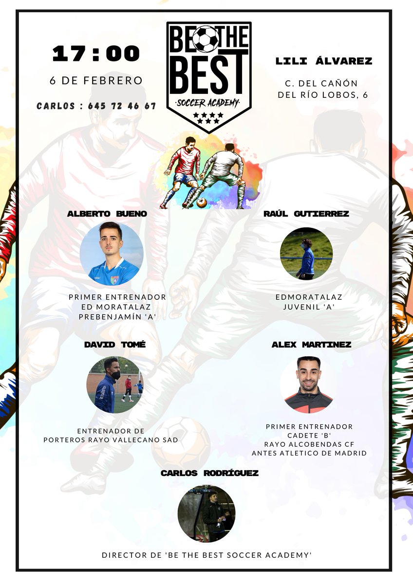 📅⚫️ ¡Evento de este domingo!

🗣️⚽️ Nuestra academia <a href="/bthebestsoccer/">BE THE BEST SOCCER</a> preparada para este domingo con los mejores formadores posibles

📲 ¡No dudes y escríbenos!