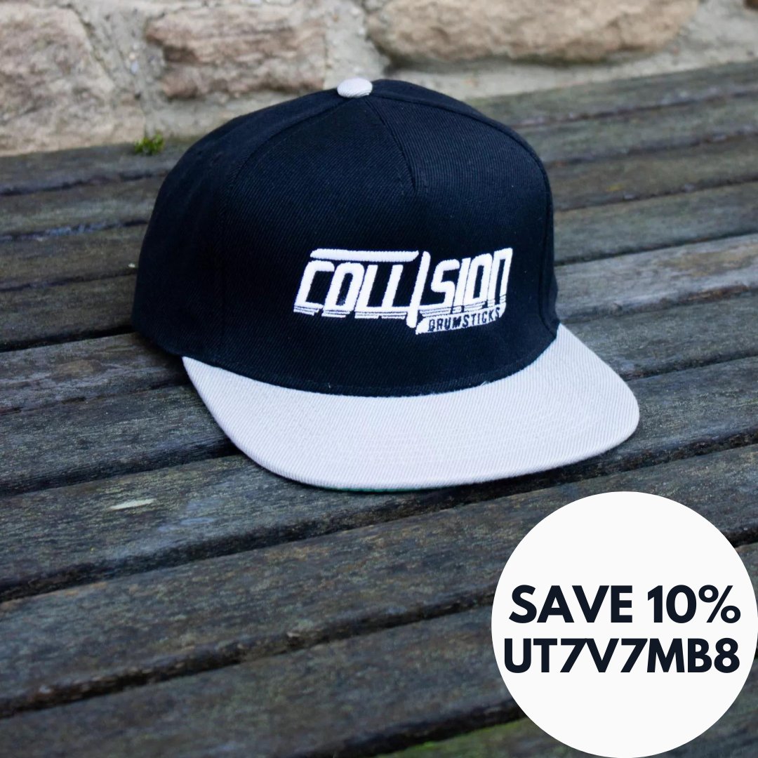 Looking snappy, son!
SAVE 10% ON Collision hats and other products by using code UT7V7MB8 when you check out on their online store.
@collisiondrumsticks FTW 🙌🏼🔥🥁⁠