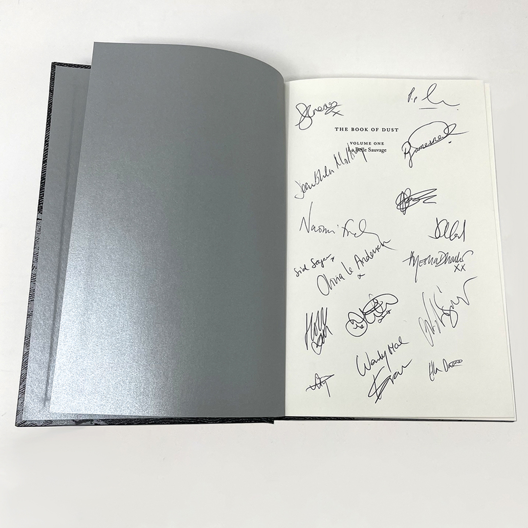 foliosociety's tweet photo. 🛶 GIVEAWAY 🛶 We are thrilled to be giving away a beautiful copy of La Belle Sauvage, signed by the wonderful cast of the @_bridgetheatre play! To enter, RT this post and follow @foliosociety and @_bridgetheatre. Ends midnight (GMT) 8 February. https://t.co/NxY68M2BAG
