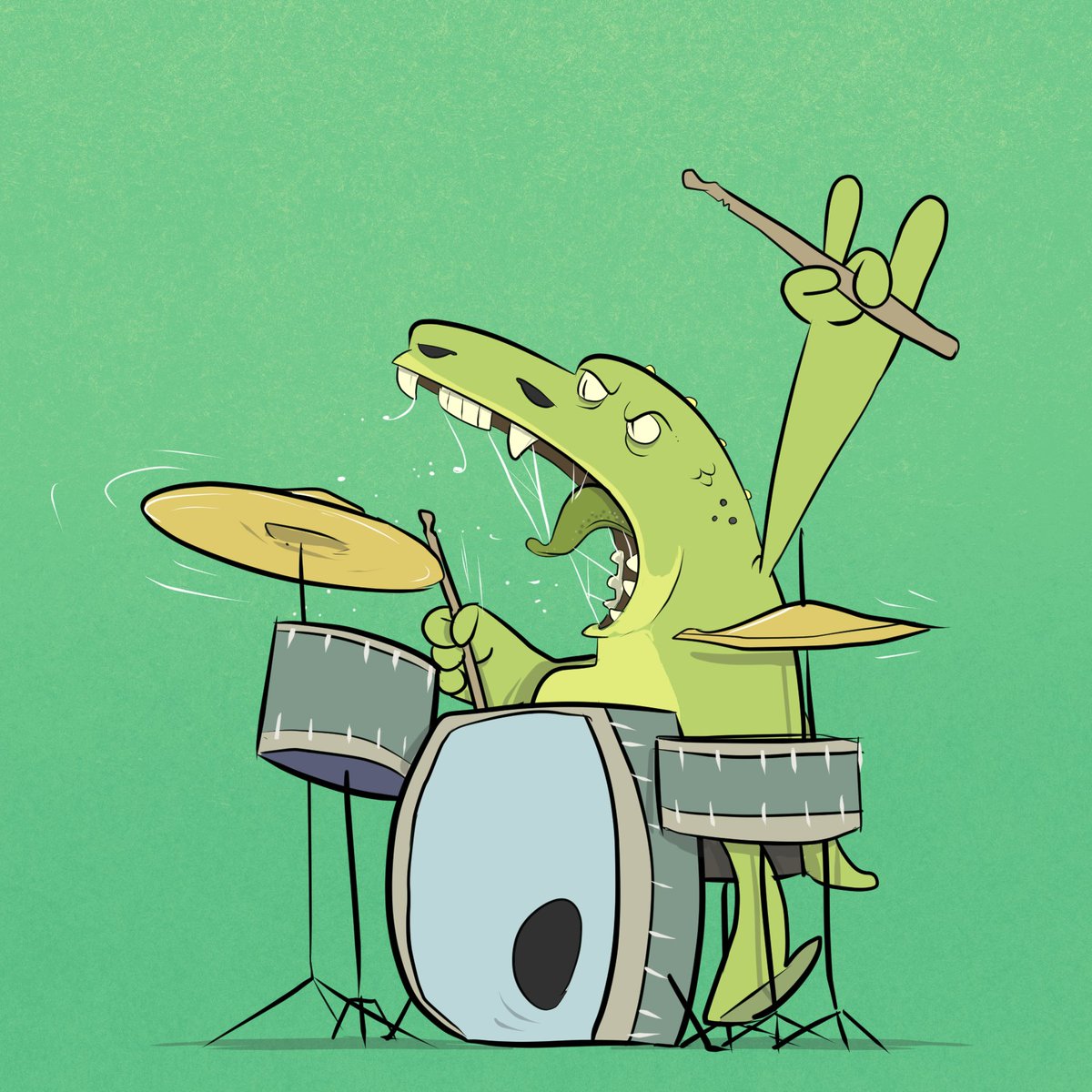 david_buist's tweet photo. Felt like these animals needed some drums as well. I drew this character a long time ago but felt they would make a great drummer.
#drums #characterdesign #drawing #animalband #funart #punkart #punk #digitalart #drums #lizard #rockon https://t.co/gjSwplTtXk