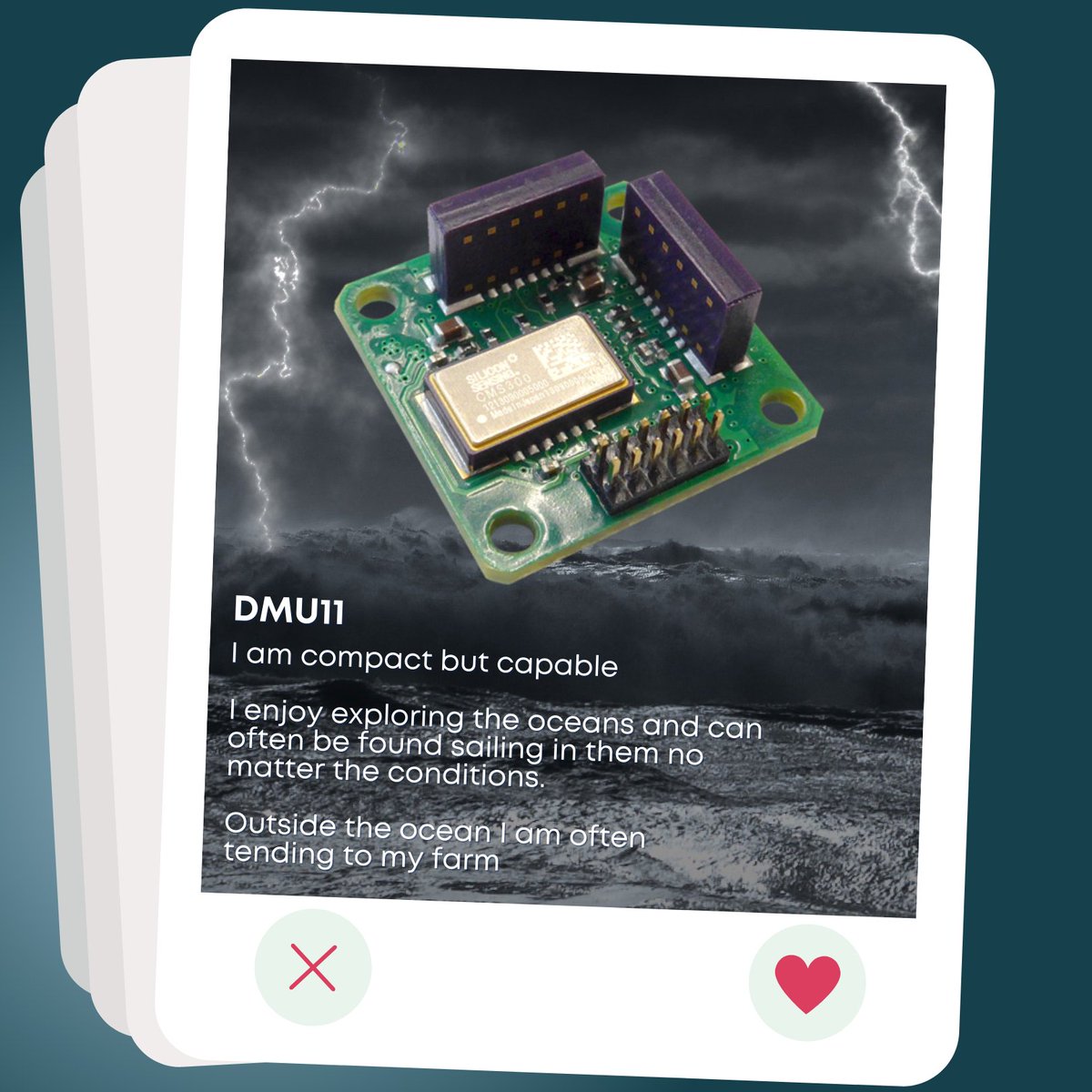 SiliconSensing's tweet image. It is the end of the week, and to end this week off, today's potential match is DMU11. An #IMU with many uses, could they be your match?
#inertial #motionevolution